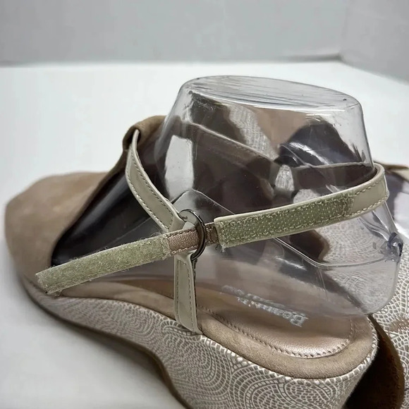 Beautifeel Sandals Shoes Open Toe Wedge Suede Orthopedic Brown Tan 39 9 - Picture 7 of 11